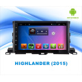 Android System DVD GPS Car Vídeo para Highlander 10.1 polegadas Touch Screen com WiFi / Bluetooth / TV